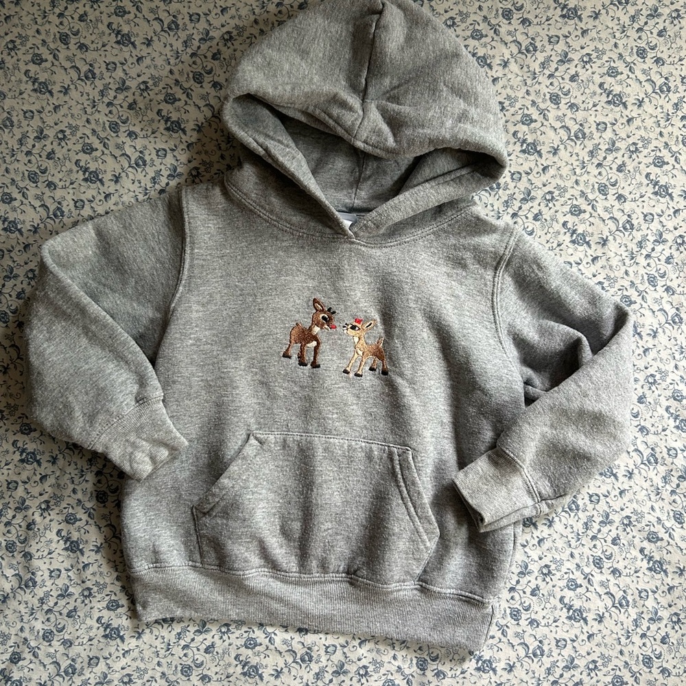 rudolph embroidered christmas sweatshirt